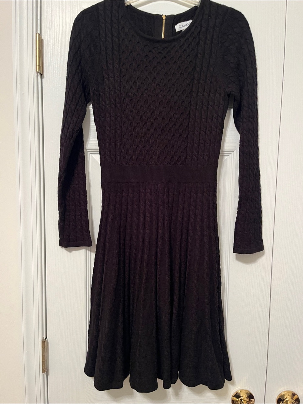 Textured Knitted Stunning Sweater Dress by Calvin Klein